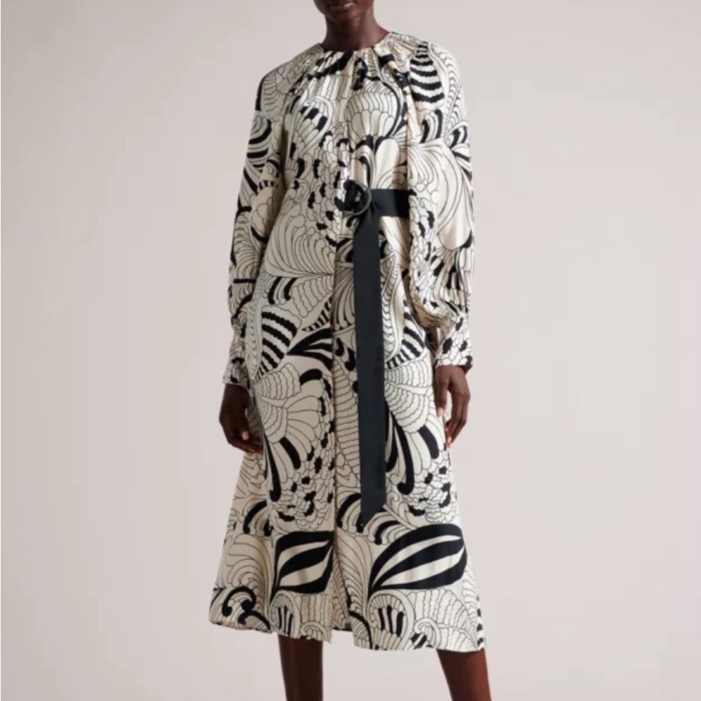 Ted Baker Abstract Midi Dress US size 10/12